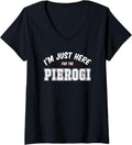 Womens Pierogi Maker Polish Food Dumplings Lovers V-Neck Apparel | Premium Quality | Comfort Daily Wear