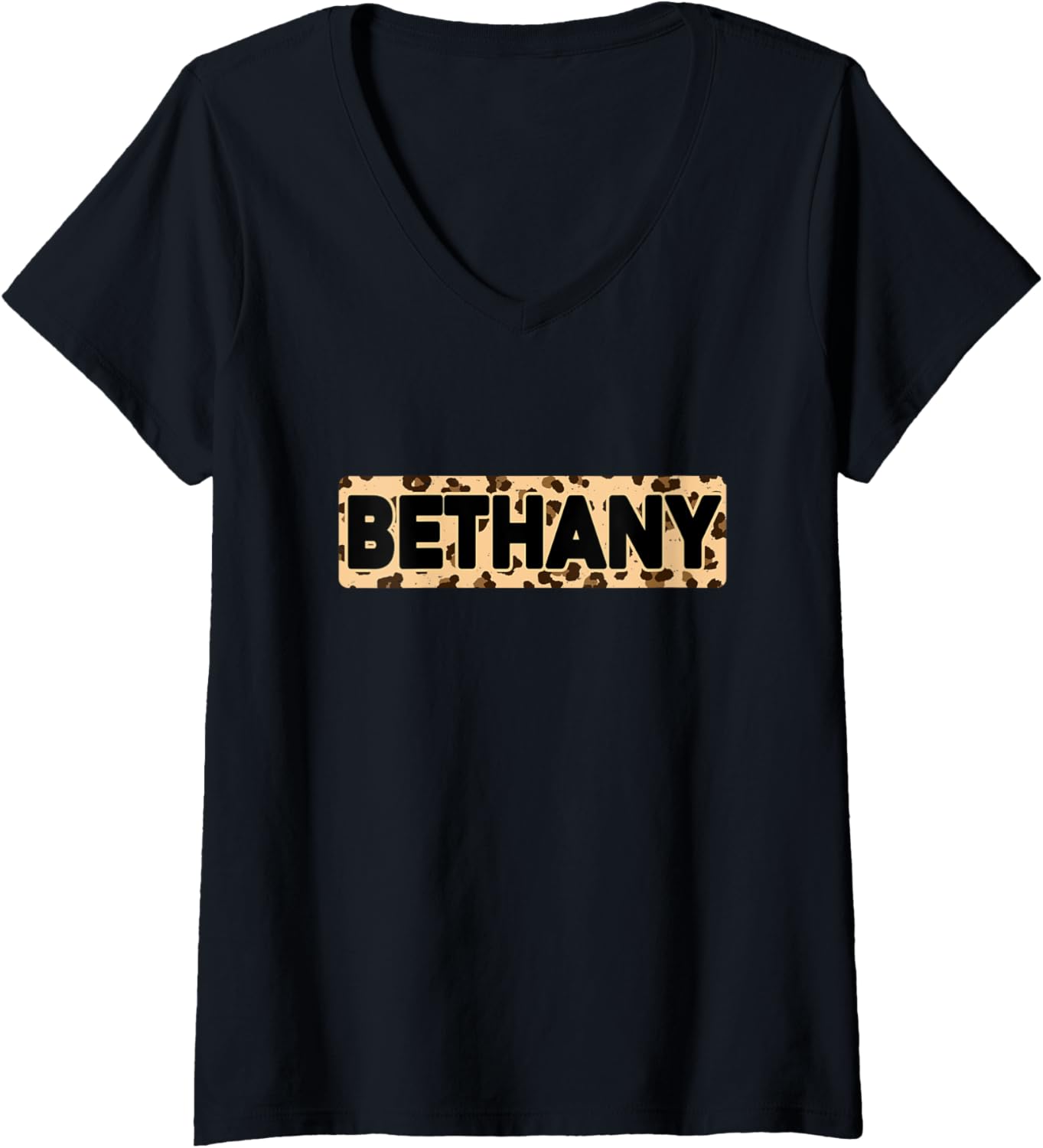 Funny Bethany Leopard Print Personalized Name Bethany V Neck Apparel Viral TikTok Find US Top Pick