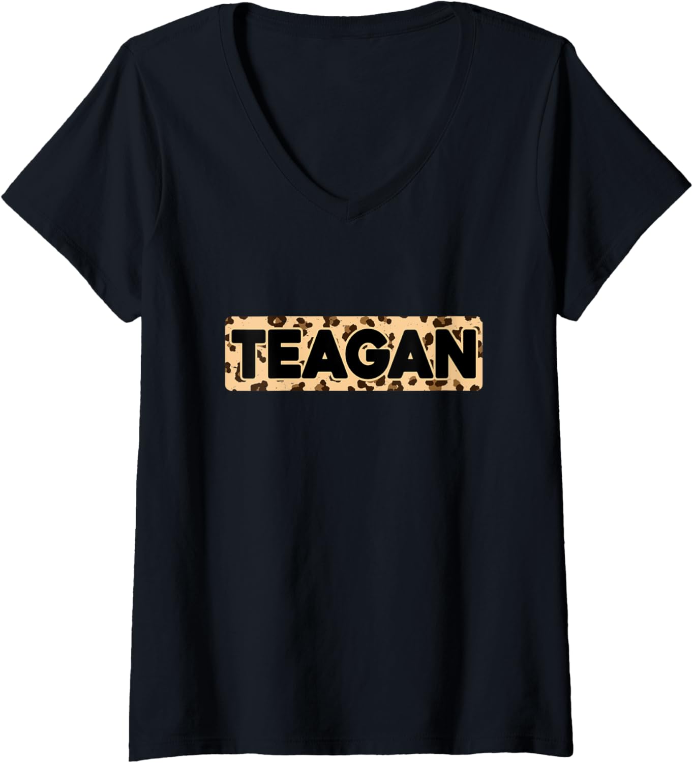 Funny Teagan Leopard Print Personalized Name Teagan V Neck Apparel Comfort Fit Fan Favorite