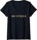 Womens Cool No Stress Leopard Cheetah Print V Neck Apparel Viral TikTok Find Gift Ready