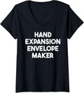 Womens Hand Expansion Envelope Maker V-Neck Apparel | Best Seller Pick | Comfort Daily Wear