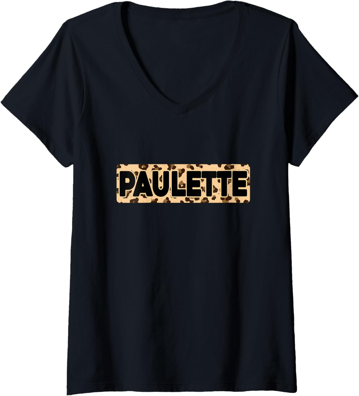 Funny Paulette Leopard Print Personalized Name Paulette V Neck Apparel Trending US Gift Ready