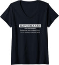 Womens Watchmaker Definition Watch Maker Horologist V-Neck Apparel | High Search Volume | Must-Have Style