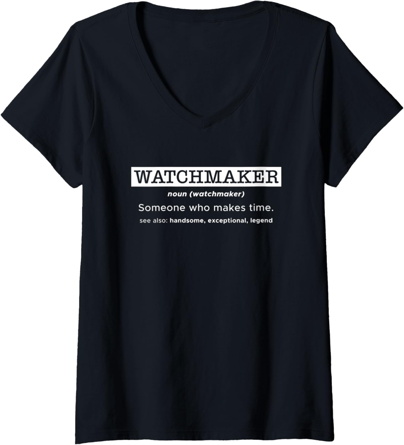 Womens Watchmaker Definition Watch Maker Horologist V-Neck Apparel | High Search Volume | Must-Have Style
