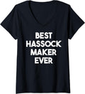Womens Best Hassock Maker Ever V-Neck Apparel | US Viral Style | Must-Have Style
