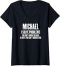Funny Sarcastic First Name Michael V-Neck Apparel | Trending 2025