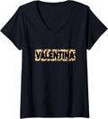 Funny Valentina Leopard Print Personalized Name Valentina V Neck Apparel High Search Demand Everyday Wear