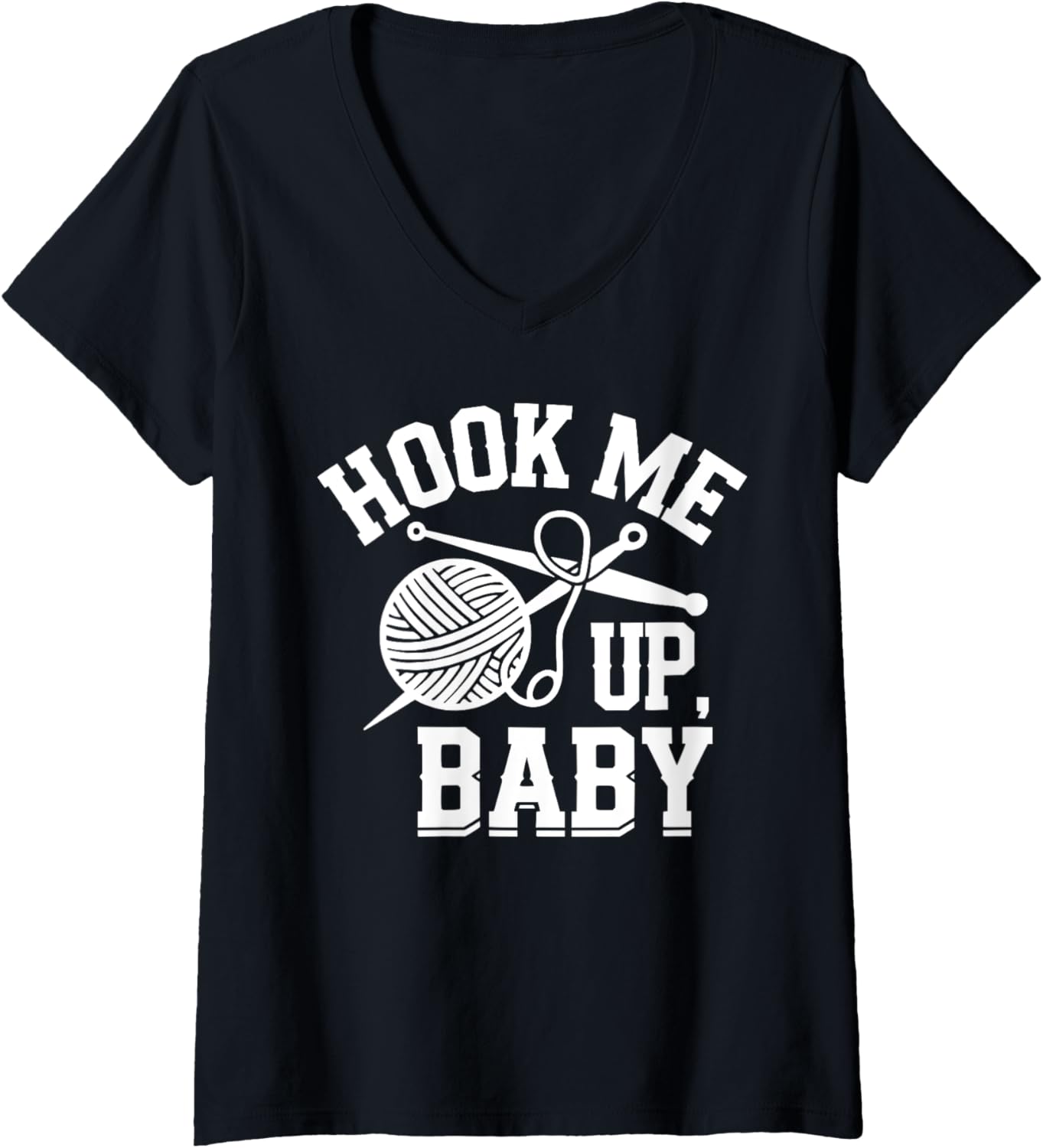 Womens Hook Me Up Baby Crochet Needle Knitting Hook Yarn V-Neck Yarn Supply | Viral US Pick | Best Seller Choice