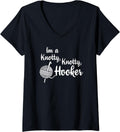 Womens Crochet Knotty Hooker Crocheting Yarn Gift V-Neck Yarn Supply | Trending 2025 | Best Seller Choice