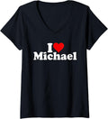 Womens I LOVE HEART MICHAEL MIKE V-Neck Apparel | US Best Seller