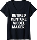 Womens Retired Denture Model Maker V-Neck Apparel | High Search Volume | Must-Have Style