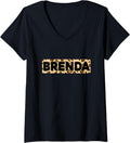 Funny Brenda Leopard Print Personalized Name Brenda V Neck Apparel Streetwear Style Gift Ready