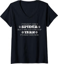 Womens I Thought I Saw Spider But It Was Yarn Funny Sarcasm Spider V-Neck Yarn Supply | Trending 2025 | High CTR Title