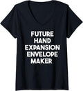 Womens Future Hand Expansion Envelope Maker V-Neck Apparel | US Viral Style | Aesthetic Fit