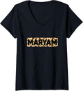 Funny Maryam Leopard Print Personalized Name Maryam V Neck Apparel Viral TikTok Find Everyday Wear