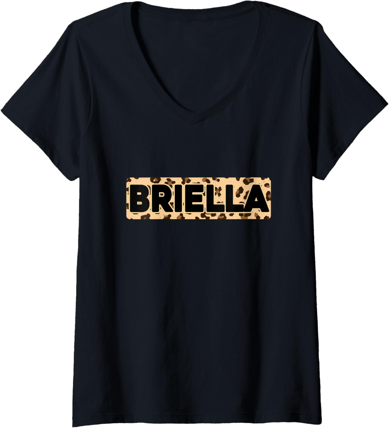 Funny Briella Leopard Print Personalized Name Briella V Neck Apparel Streetwear Style Best Seller Look