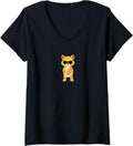 Womens Funny Cheetah Wearing Sunglasses Playing Disc Golf V Neck Apparel Viral TikTok Find Hot Right Now