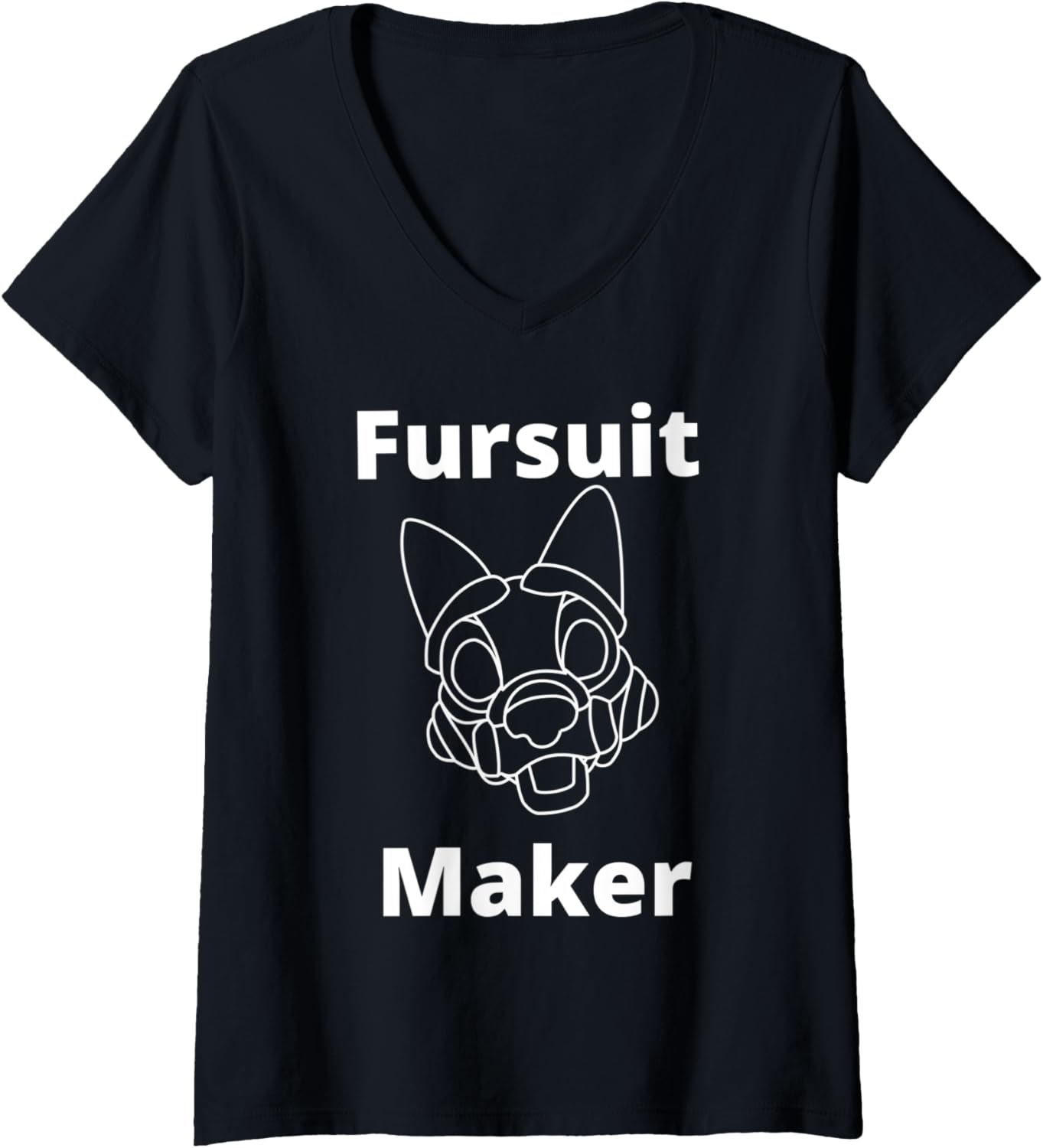 Womens Fursuit Maker Cute furry dog costume maker V-Neck Apparel | Best Seller Pick | Comfort Daily Wear