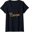 Womens Leopard Print Nana Cute Simple Cheetah Mother s Day Gift V Neck Apparel Viral TikTok Find Fan Favorite
