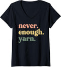 Womens Funny Crocheting Mom Women Weaving Decor Never Enough Yarn V-Neck Yarn Supply | High Search Volume | High CTR ...