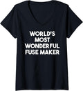 Womens World's Most Wonderful Fuse Maker V-Neck Apparel | High Search Volume | Comfort Daily Wear