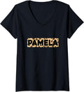 Funny Pamela Leopard Print Personalized Name Pamela V Neck Apparel Premium Print Everyday Wear