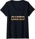 Funny Adriana Leopard Print Personalized Name Adriana V Neck Apparel Premium Print Hot Right Now