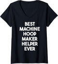 Womens Best Machine Hoop Maker Helper Ever V-Neck Apparel | US Viral Style | Comfort Daily Wear