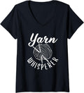 Womens Yarn Whisperer Knitting Design V-Neck Yarn Supply | Viral US Pick | Customer Favorite