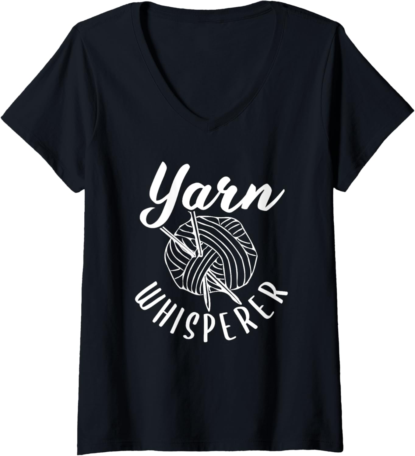 Womens Yarn Whisperer Knitting Design V-Neck Yarn Supply | Viral US Pick | Customer Favorite