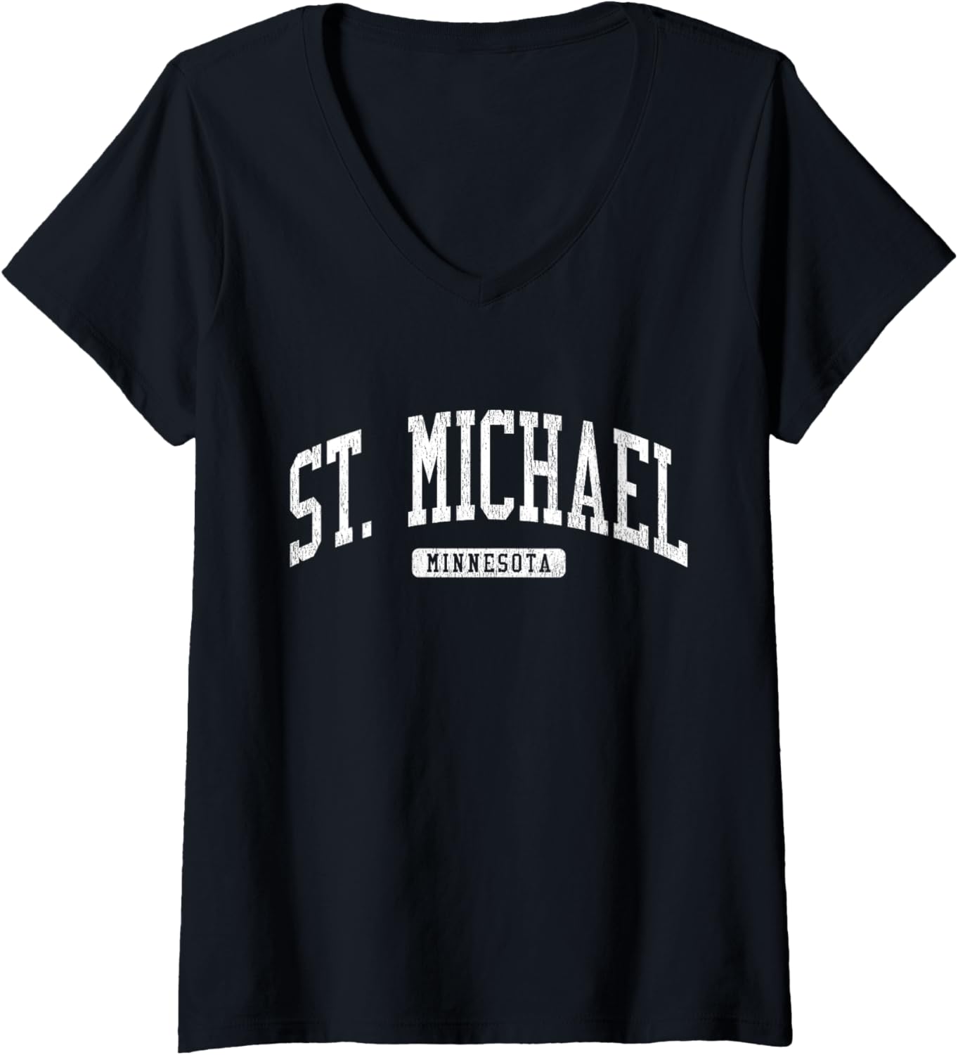 Womens St. Michael Minnesota MN JS03 College University Style V-Neck Apparel | Viral Streetwear Style