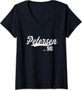 Womens Distressed Swoosh Michael Petersen Los Angeles Baseball V-Neck Apparel | Viral Streetwear Style