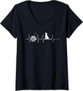 Womens Crochet Crocheting Yarn Knitting Heartbeat V-Neck Yarn Supply | Viral US Pick | Customer Favorite