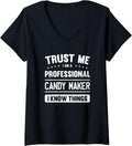 Womens Candy Maker Idea Trust Professional Candy Maker V-Neck Apparel | US Viral Style | Must-Have Style
