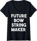 Womens Future Bow String Maker V-Neck Apparel | Trending 2025 | Comfort Daily Wear