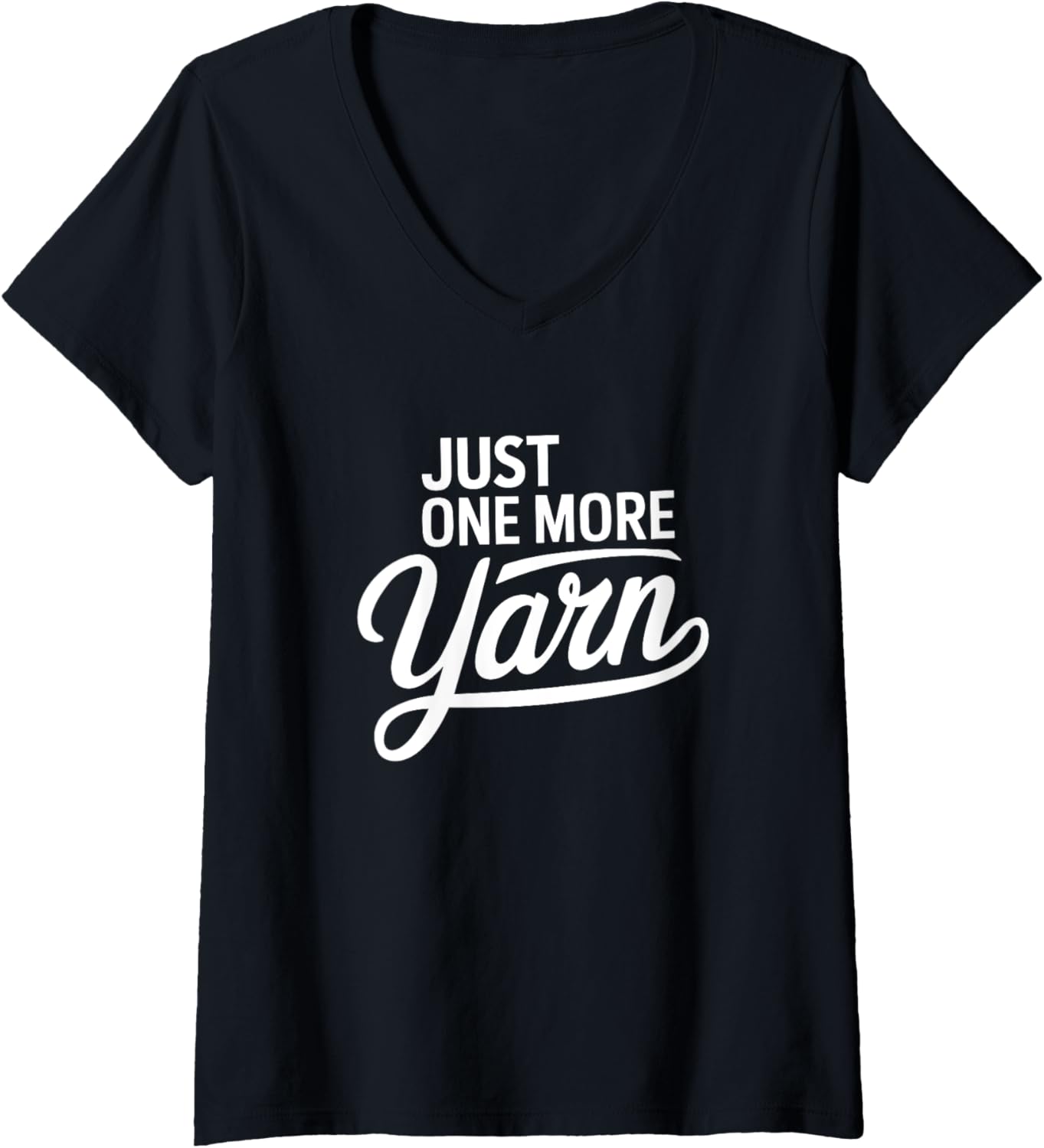 Womens Relaxing Knitting Quote Just One More Yarn V-Neck Yarn Supply | Premium Quality | Best Seller Choice