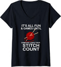 Womens Womens Funny Knitting Crochet Lover Yarn Gift V-Neck Yarn Supply | Trending 2025 | High CTR Title