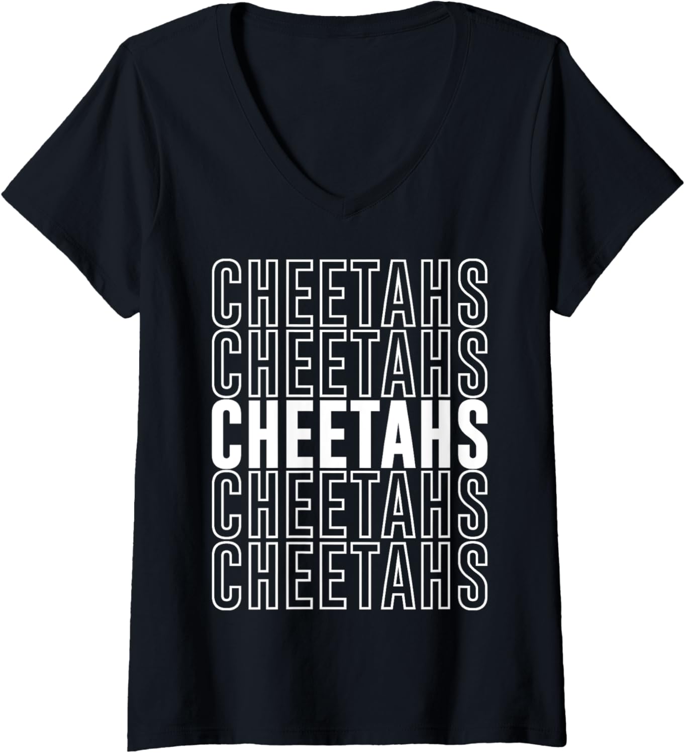 Womens Cheetahs V Neck Apparel High Search Demand Everyday Wear