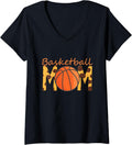 Womens Basketball Mom Mother s Day Cheetah Print Basketball Mom V Neck Apparel Comfort Fit US Top Pick