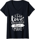 Womens I Fold Love Into Every Card I Make Cardmaking Crafter V-Neck Apparel | Trending 2025 | Comfort Daily Wear