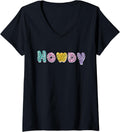 Womens Howdy Leopard Cheetah Print Western Cowgirl Style V Neck Apparel High Search Demand Best Seller Look
