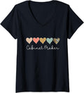Womens Leopard Hearts Matching Valentine's day for Cabinet Maker V-Neck Apparel | US Viral Style | Must-Have Style