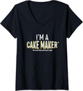 Womens I'm A Cake Maker But Not The Extrovert Type V-Neck Apparel | Premium Quality | Perfect Gift Idea