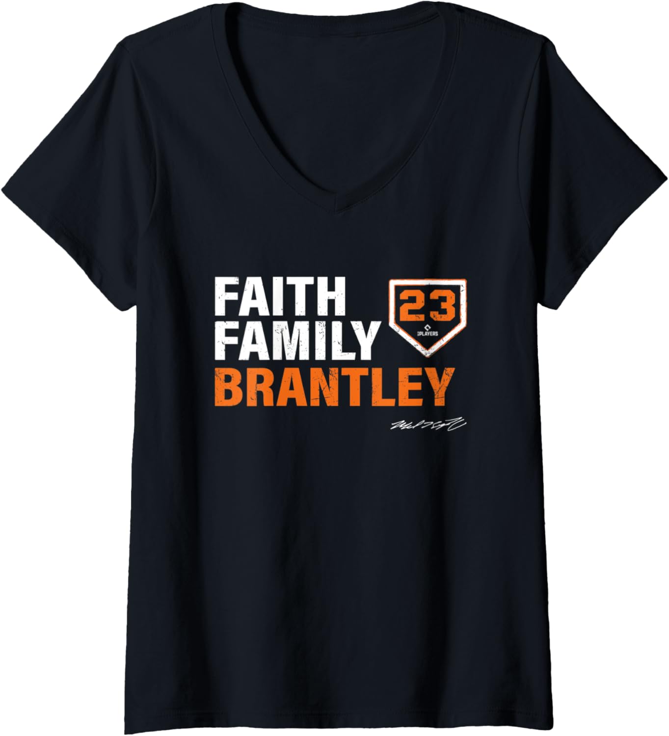 Faith Family Brantley Michael Brantley Houston MLBPA V-Neck Apparel | Trending 2025