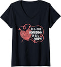 Funny Knitting Not Hoarding If It's Yarn Crotcheting V-Neck Yarn Supply | Viral US Pick | Customer Favorite