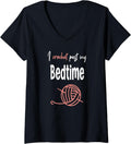 Womens I Crochet Past My Bedtime Funny Crocheter Crocheting Yarn V-Neck Yarn Supply | High Search Volume | High CTR T...