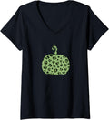Fall Pumpkin Green Leopard Cheetah Animal Print V Neck Apparel Comfort Fit US Top Pick