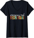 Womens Emergency Med Technician Cheetah Print Cute EMT V Neck Apparel High Search Demand Everyday Wear