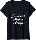 Womens Sandwich Maker Tshirt Job Occupation Funny Work V-Neck T-Shirt | Premium Quality | Must-Have Style