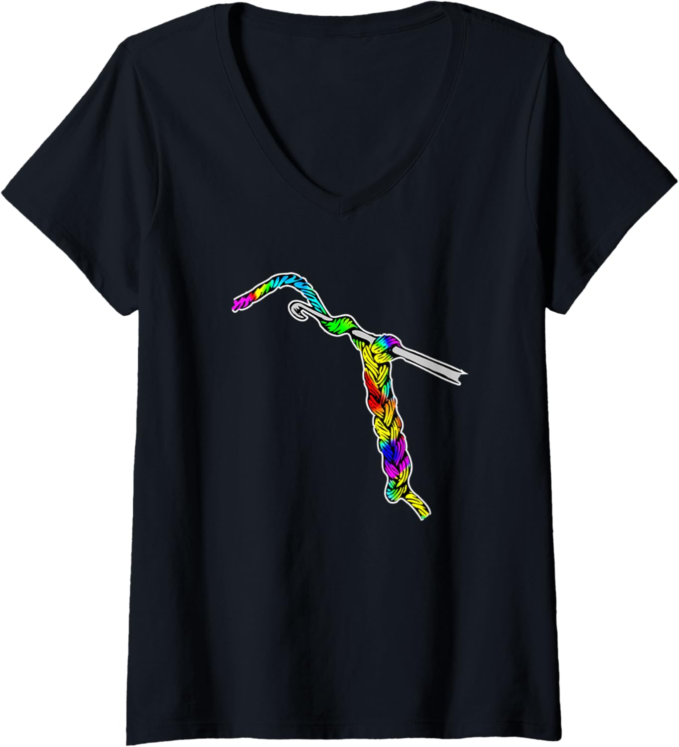 Womens Crochet Hook Multi-Color Crochet Yarn V-Neck Yarn Supply | High Search Volume | Perfect for Crafters
